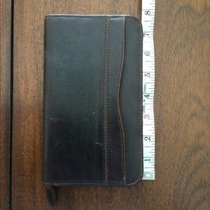 DayTimer leather pocket wire bound zip-cover